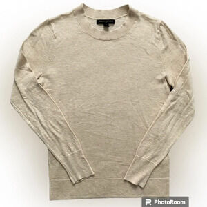 BANANA Republic Oatmeal Lightweight Cotton Crewneck Sweater  Size XS